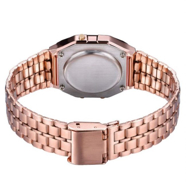 Ceas Digital Model Ultra Thin Stainless Steel Rose Gold 1