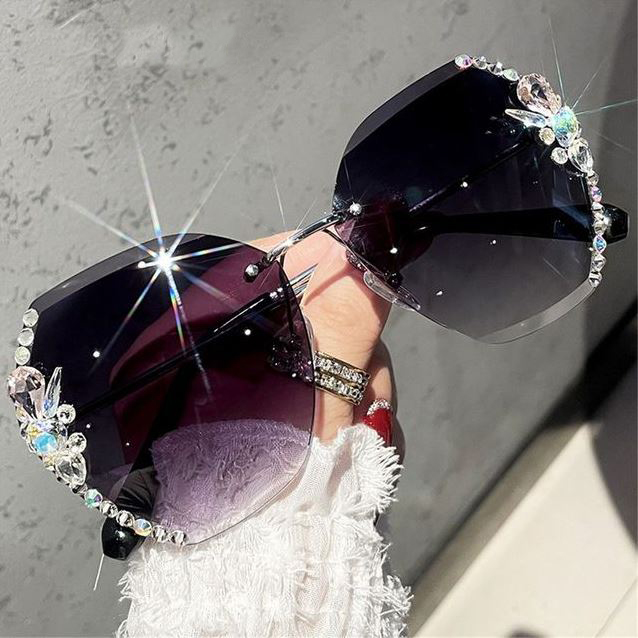 Ochelari de soare Luxury Glamour pentru femei Protectie UV400 Degrade negru 1