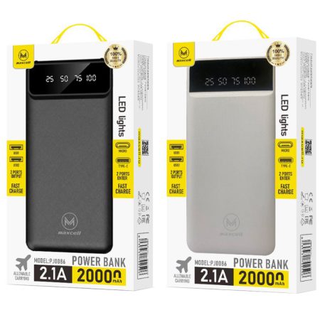 Baterie Maxcell PJ0086 Capacitate 20.000mAh Dual USB Lanterna LED
