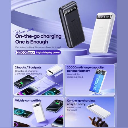 Baterie Remax RPP 11 Capacitate 10.000mAh 2 x USB si Type C Afisaj LED 1 2