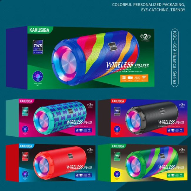 Boxa Portabila BT KSC 609 Lumini colorate Autonomie 5 Ore USB microSD 2