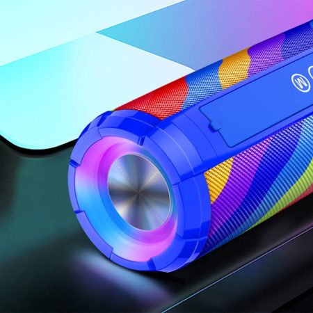 Boxa Portabila BT KSC 609 Lumini colorate Autonomie 5 Ore USB microSD Multicolor si Albastru 1