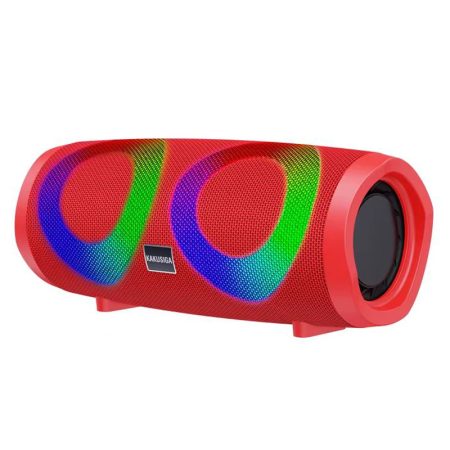 Boxa Portabila KSC-615, Baterie 1800mAh, BT 5.0, Lumini RGB, Autonomie 4 Ore, Rosu