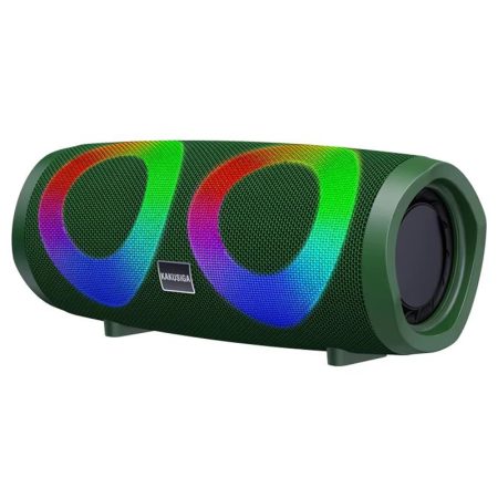 Boxa Portabila KSC-615, Baterie 1800mAh, BT 5.0, Lumini RGB, Autonomie 4 Ore, Verde