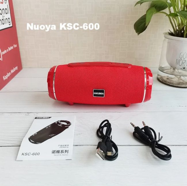 Boxa Portabila Bluetooth KSC 600 Baterie 1200mAh Autonomie 4 Ore Rosu 1