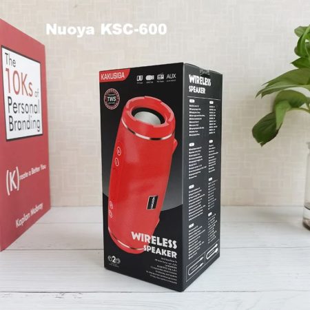 Boxa Portabila Bluetooth KSC 600 Baterie 1200mAh Autonomie 4 Ore Rosu 2