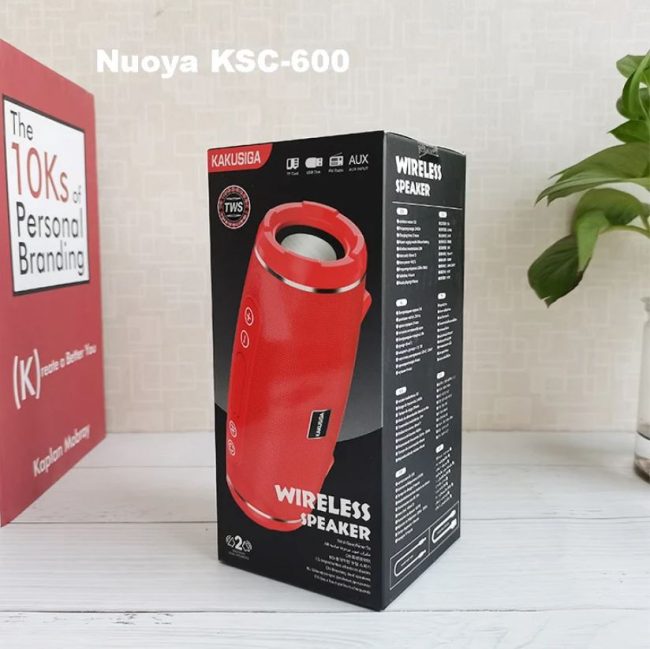 Boxa Portabila Bluetooth KSC 600 Baterie 1200mAh Autonomie 4 Ore Rosu 2