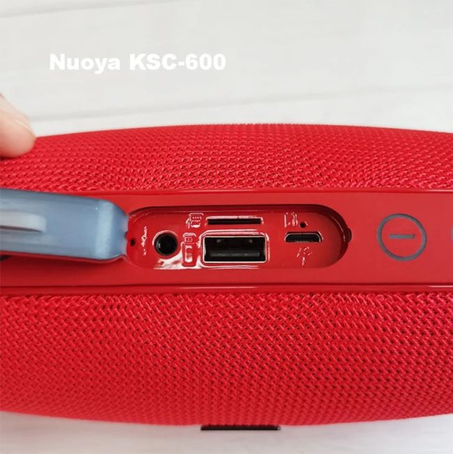 Boxa Portabila Bluetooth KSC 600 Baterie 1200mAh Autonomie 4 Ore Rosu 3