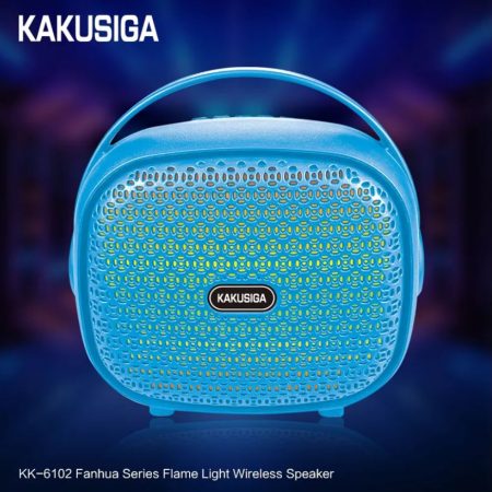 Boxa Portabila KK 6102 Baterie 1500mAh Lumini RGB Bluetooth TWS Albastru 2