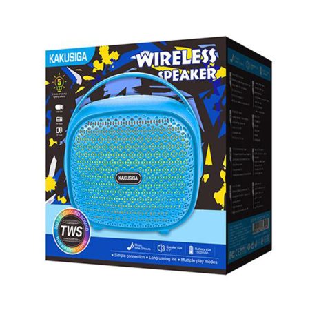 Boxa Portabila KK 6102 Baterie 1500mAh Lumini RGB Bluetooth TWS Albastru
