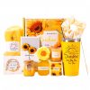 Cutie Cadou, „Sunshine”, Set Relaxare Femei, 11 Articole Insorite, Accesorii Relaxare, Galben