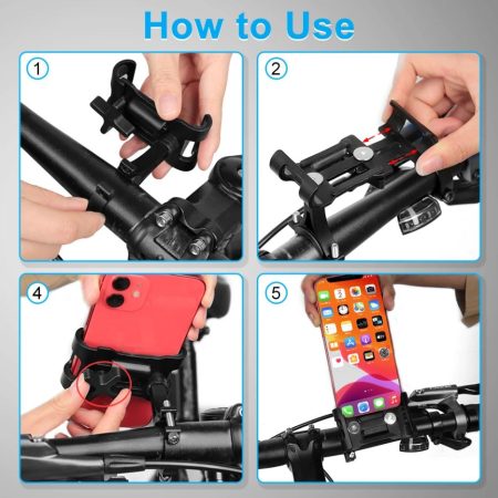 Suport Bicicleta pentru telefon Aubtec Montare pe Ghidon Fix Metal