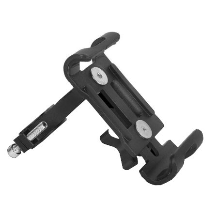Suport de bicicleta/motocicleta pentru telefon, Montare pe ghidon, Aluminiu, Fix, Aubtec, Negru