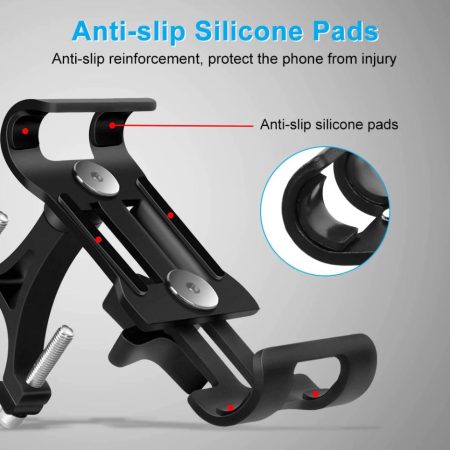 Suport Bicicleta pentru telefon Aubtec Montare pe Ghidon Metal Fix Negru