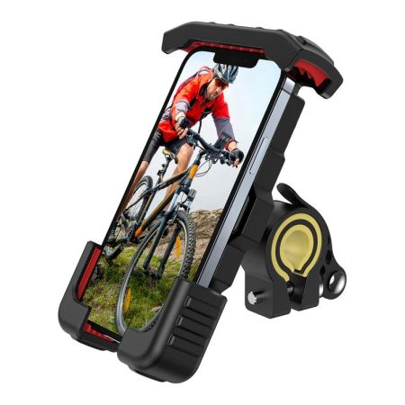 Suport Bicicleta pentru telefon, Montare pe ghidon, Rotativ, Joyroom JR-ZS264, Negru-Rosu