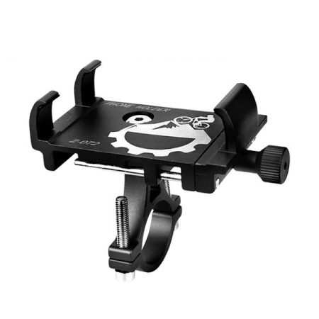Suport de bicicleta/motocicleta pentru telefon, Slim, Montare pe ghidon, Aluminiu, Fix, Aubtec, Negru