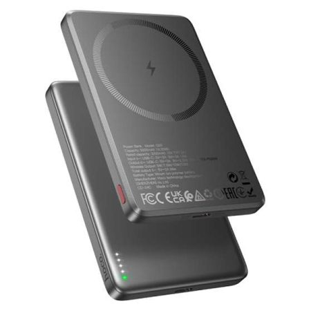 Baterie Magsafe Hoco Q26, Ultra Slim Powerbank, Capacitate 5000mAh, Incarcare wireless rapida, Negru