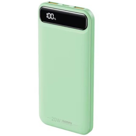 Baterie Remax RPP-520, 10.000mAh, Incarcare multipla, PD + QC 20W, Afisaj LED, Verde