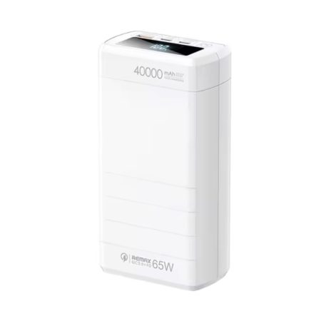 Baterie Remax RRP-310, 40.000mAh, Incarcare multipla, Compatibila Macbook/Laptop, 65W + 22.5W, Alb