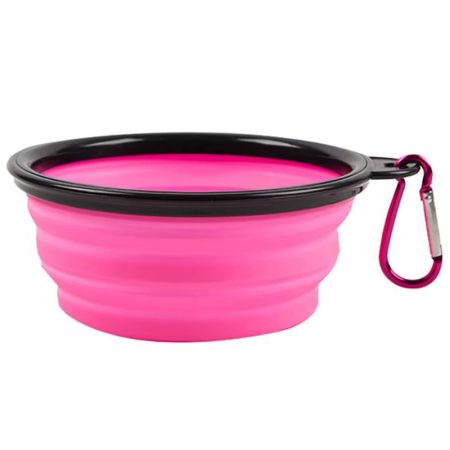 bol pliabil pentru animale capacitate 350ml carabina integrata silicon negru 7