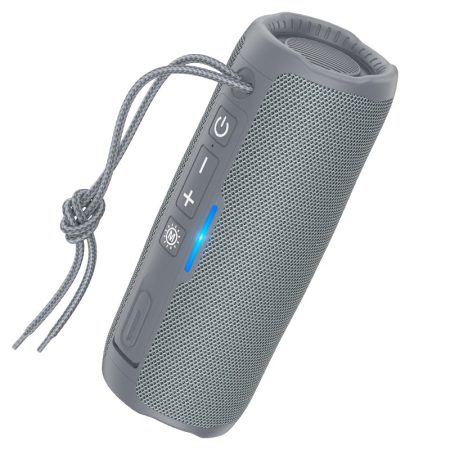 Boxa Bluetooth, Hoco HC16, Portabila, Capacitate 1200mAh, Autonomie 3 Ore, LED colorat, Gri