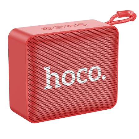 Boxa Mini Portabila, Hoco BS51, Bluetooth, Capacitate 1200mAh, Autonomie 4 Ore, Compatibila Card TF si USB, Rosu