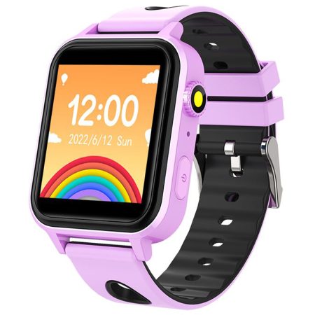 Ceas Inteligent XO-H120, pentru Copii, Baterie 450mAh, Multifunctional, Memorie RAM 32Mb, Curea silicon, Roz