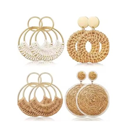 Cercei Statement, Rotunzi, Ușori, Boho Chic, 4 Perechi, Accesorii Vară