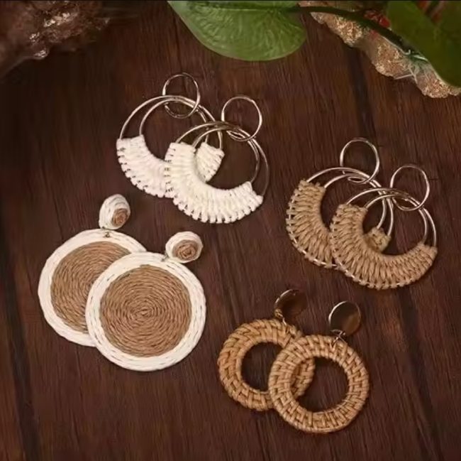 cercei statement rotunzi usori boho chic 4 perechi accesorii vara 20