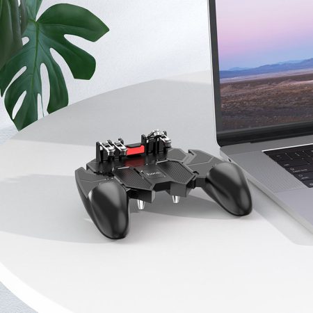 controler gaming hoco gm7 eagle 6 butoane fizice pentru jocuri pe telefon negru