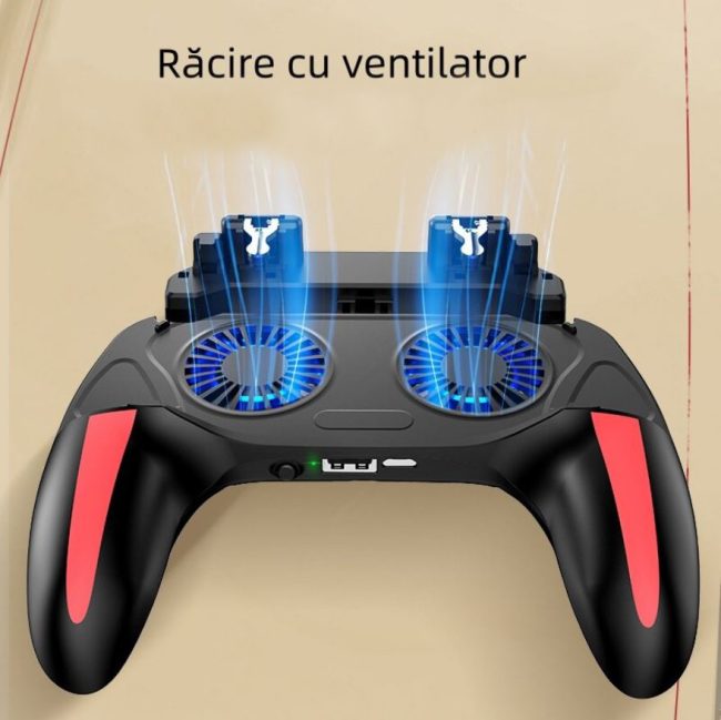 controler gaming xo h10 capacitate 2500mah racitor dublu 6500 rpm negru 3