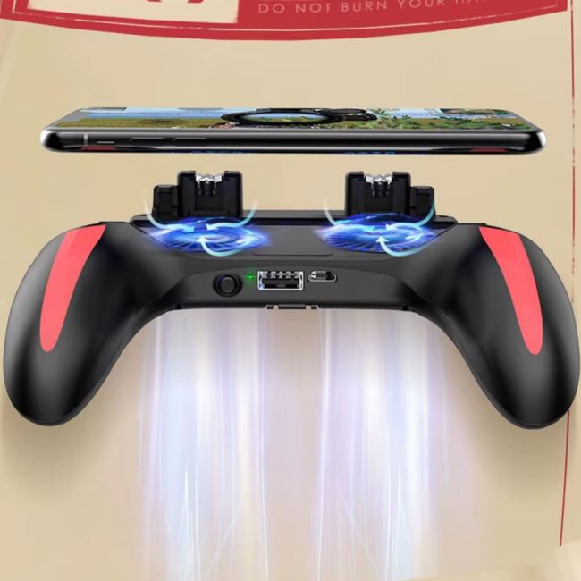 controler gaming xo h10 capacitate 2500mah racitor dublu 6500 rpm negru 5