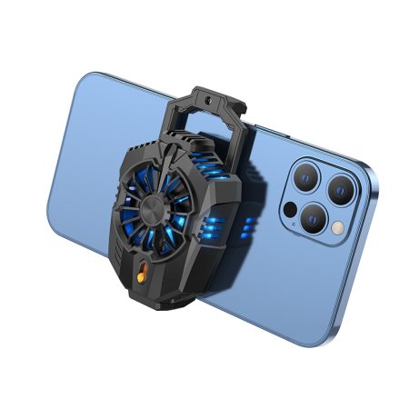 Cooler Telefon HOCO GM10, Ultra Silentios, Racire rapida, Lumina LED, Negru