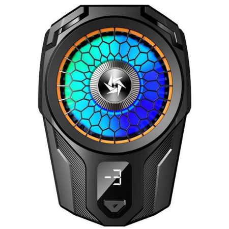 Cooler Telefon XO-SL08, Ventilator 2 Viteze, MagSafe, Fixare cu magnet si clesti, LED RGB, Negru