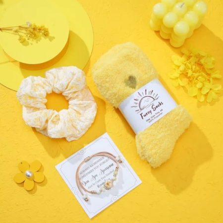 cutie cadou sunshine set relaxare femei 11 articole insorite accesorii relaxare galben 5