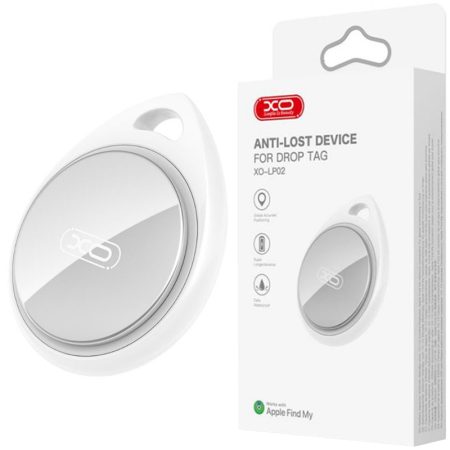 Dispozitiv Anti Pierdere XO-LP02, Localizare Smart tip AirTag, Compatibil Find My, Alb