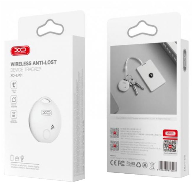 dispozitiv localizare wireless xo lp01 smarttag baterie 240mah anti pierdere alb 3
