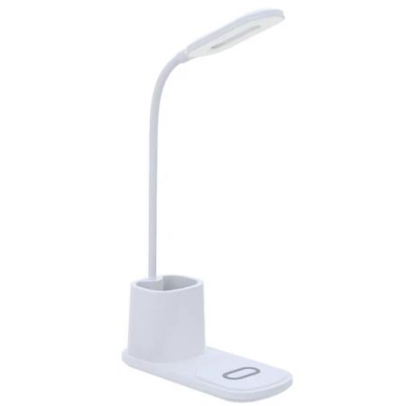 Lampa cu Incarcare Wireless 10W, Suport de pixuri, Model G-N15, 3 Moduri de Lumină, Alb