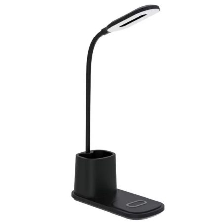 Lampa cu Incarcare Wireless 10W, Suport de pixuri, Model G-N15, 3 Moduri de Lumină, Negru
