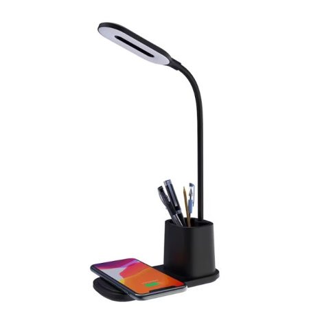 lampa cu incarcare wireless 10w suport pixuri model g n15 lumina 3 trepte negru 7