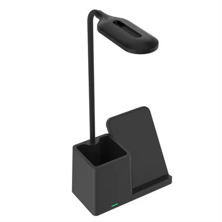 Lampa cu Incarcare Wireless 10W, Suport Pixuri, Model G-N16, 3 Moduri de Lumina, Negru