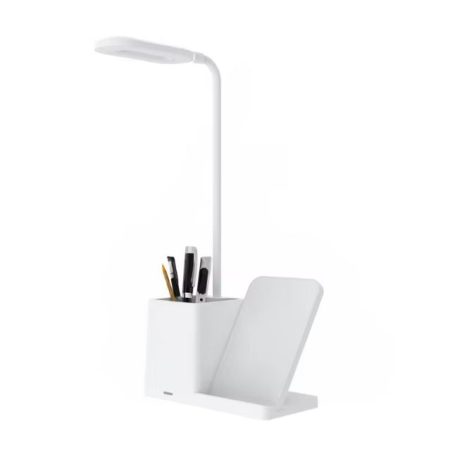 lampa cu incarcare wireless 10w suport pixuri model g n16 lumina 3 trepte alb 1