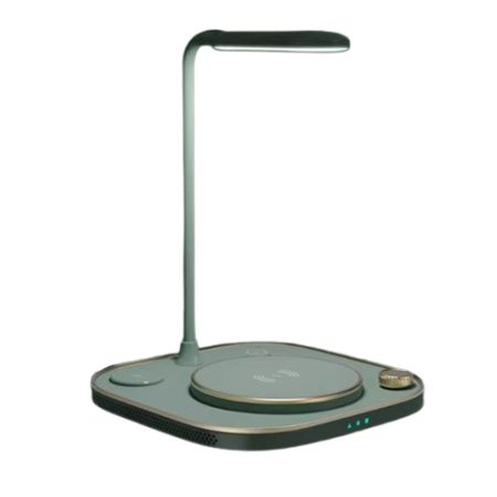 Lampa cu Incarcare Wireless 4 in 1, compatibil Apple, Model X3 G-N25, Ajustare luminozitate, Verde