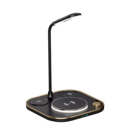 Lampa cu Incarcare Wireless 4 in 1, compatibil Apple, Model X3 G-N25, Ajustare luminozitate, Negru