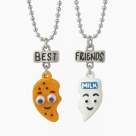 Lănțișoare Amuzante Best Friends, Pandantive Lapte Și Biscuit, 2 Piese