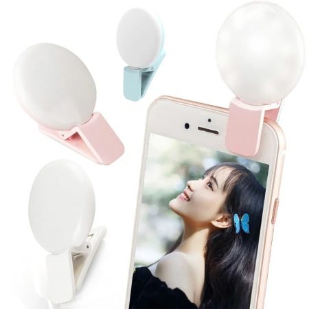 lumina led pentru telefon selfie video live ultra compacta usb c mini q alb 3