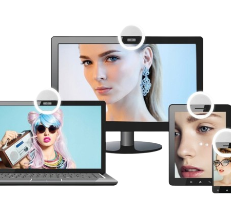 lumina led tip inel pentru selfie video live prindere pe telefon rk 12 roz