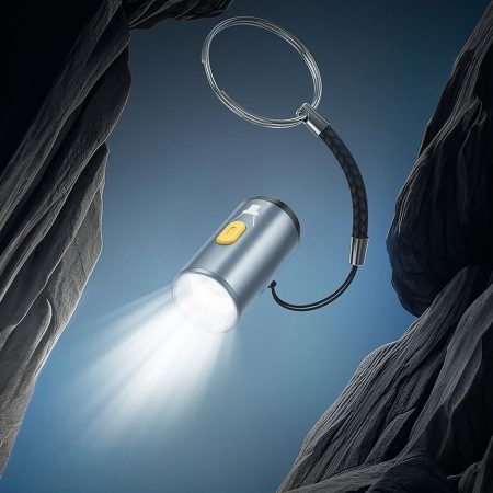 mini lampa led hoco ua38a alimentare type c gri 3