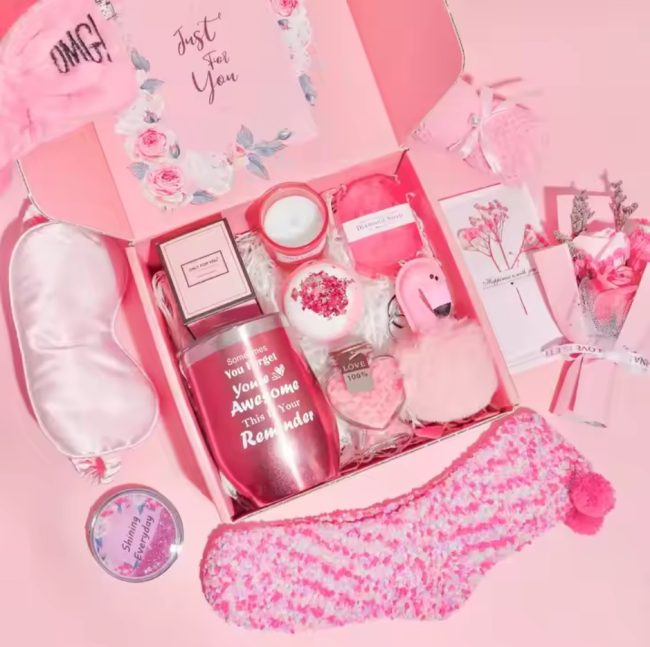 set aniversar femei 13 produse beauty relaxare rasfat si feminitate roz 2