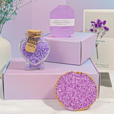set cadou elegant mov lavanda 7 piese relaxare pentru femei speciale 3